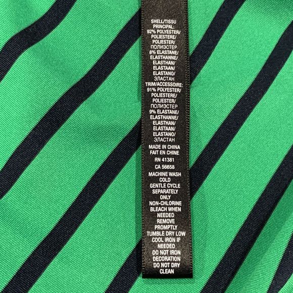 Ralph Lauren RLX Mens Golf Polo Shirt Green Blue Striped Button Collar Large - Picture 9 of 9